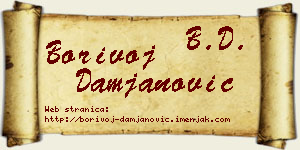 Borivoj Damjanović vizit kartica